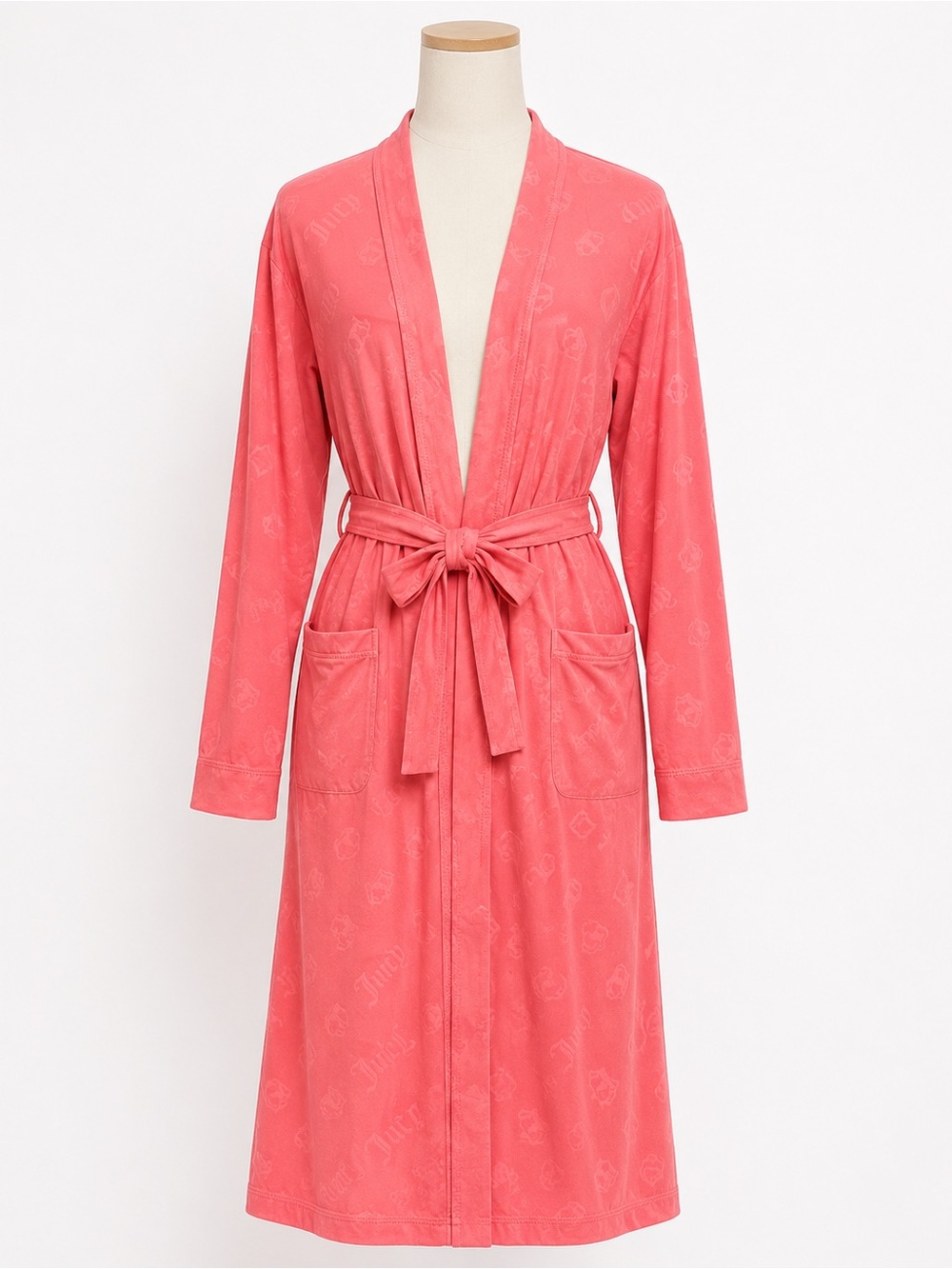 Juicy Couture Coral Robe with Tie-Waist - Picture 6 of 6